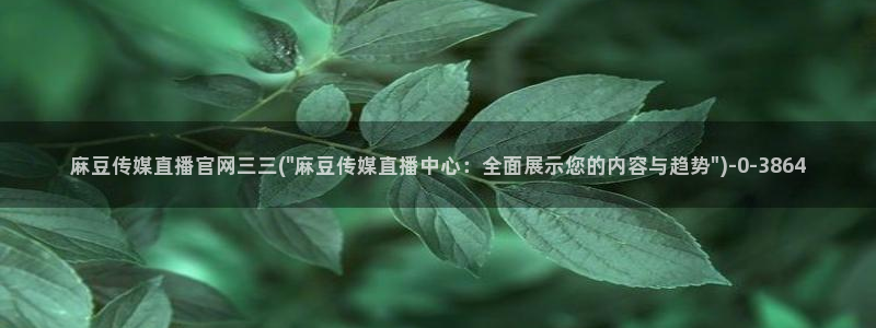 麻豆视频站内文案：麻豆传媒直播官网三三(\